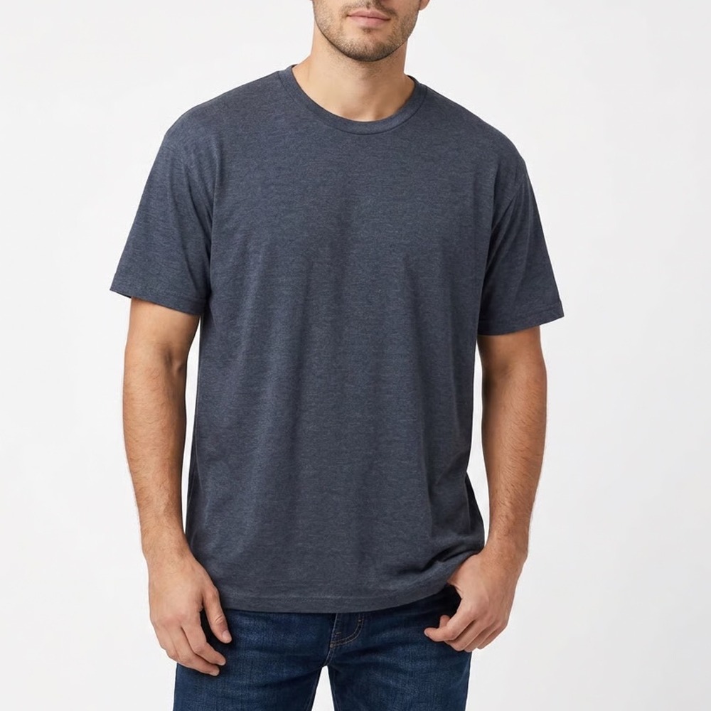 Fresh Clean Tees T-Shirt Mens 2XL Heather Blue Short Sleeve Crew Neck Pullover